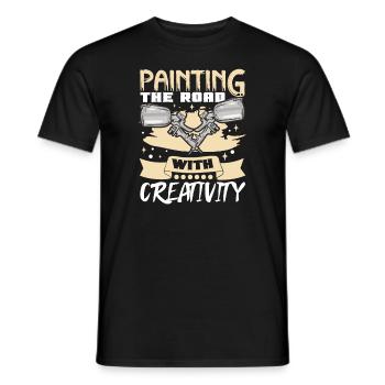 Car Painter Car Body Painter - Men's T-Shirt - black - Front - AI Model Male 178 light (178cm)