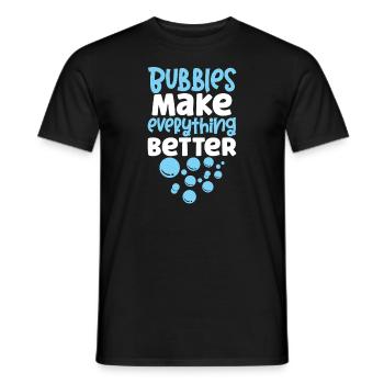 Soap Making Soap Boiler Soap Bubble Bubble - Men's T-Shirt - black - Front - AI Model Male 178 light (178cm)