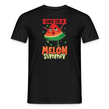 Pastèque Funny Fruit Drôle de dicton - T-shirt homme - noir - Devant - AI Model Male 178 light (178cm)