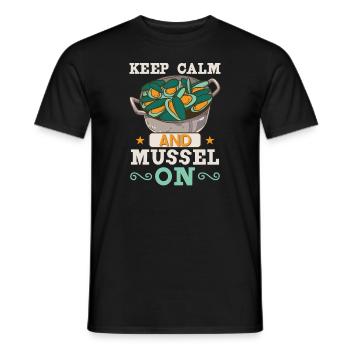 Mussels Seafood Shellfish - Men's T-Shirt - black - Front - AI Model Male 178 light (178cm)