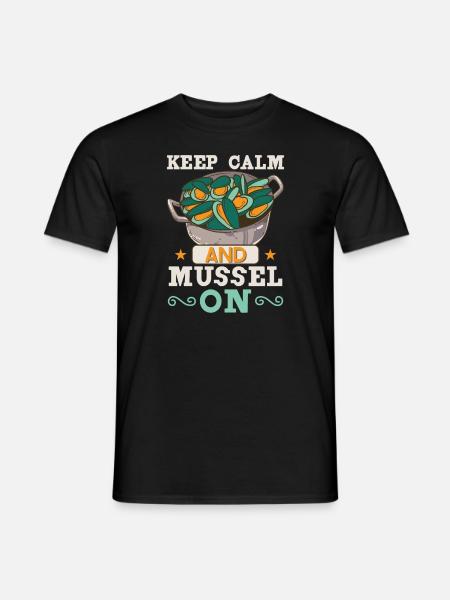 Mussels Seafood Shellfish - Men's T-Shirt - black