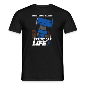 Sprint Car Mom Dirt Track Racing Renntag - Männer T-Shirt - Schwarz - Vorne - AI Model Male 178 light (178cm)