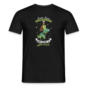 Creepy Sirens, Horror Mermaid, Creepy - Men's T-Shirt - black - Front - AI Model Male 178 light (178cm)