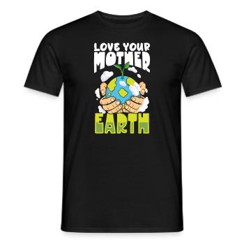 Changement climatique Environnement Jour de la Terre Planète - T-shirt homme - noir - Devant - AI Model Male 178 light (178cm)