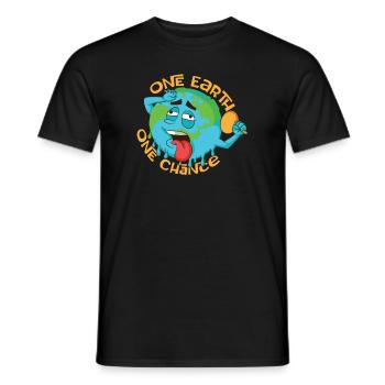 Changement climatique Environnement Jour de la Terre Planète - T-shirt homme - noir - Devant - AI Model Male 178 light (178cm)