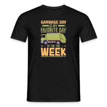 Conducteur de camion à ordures de recyclage de camion à ordures - T-shirt homme - noir - Devant - AI Model Male 178 light (178cm)