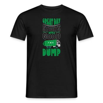 Conducteur de camion à ordures de recyclage de camion à ordures - T-shirt homme - noir - Devant - AI Model Male 178 light (178cm)