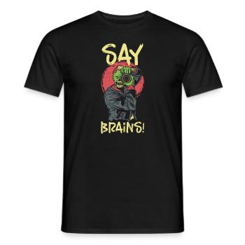 Zombie Photographer Horror Photographer Spooky - Men's T-Shirt - black - Front - AI Model Male 178 light (178cm)