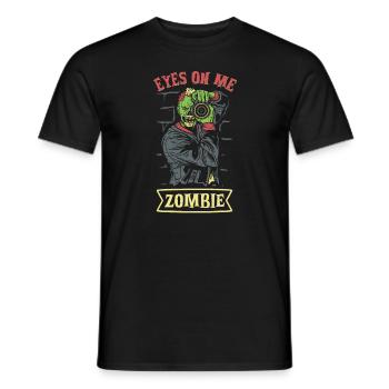 Zombie Photographer Horror Photographer Spooky - Men's T-Shirt - black - Front - AI Model Male 178 light (178cm)