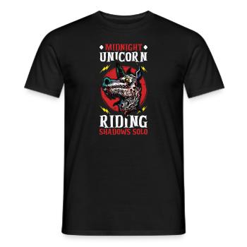 Licorne noire Licorne d’horreur Licorne de minuit - T-shirt homme - noir - Devant - AI Model Male 178 light (178cm)
