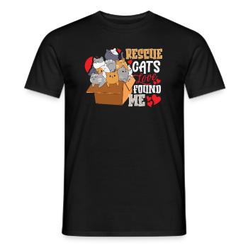 Animal RESCUE ANIMAL RIGHTS RESCUE Animal ADOPTION - T-shirt homme - noir - Devant - AI Model Male 178 light (178cm)