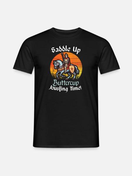 Ritterritter Mittelalterliche Renaissance-rüstung - Männer T-Shirt - Schwarz