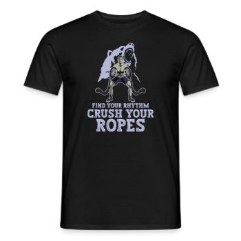 Cordes d'entraînement à la corde, cordes de combat, cadeaux de remise en forme - T-shirt homme - noir - Devant - AI Model Male 178 light (178cm)