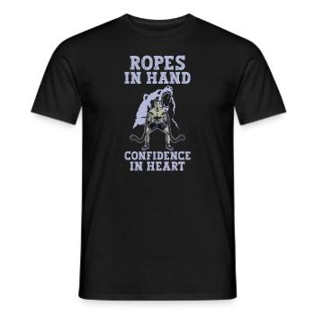 Cordes d'entraînement à la corde, cordes de combat, cadeaux de remise en forme - T-shirt homme - noir - Devant - AI Model Male 178 light (178cm)
