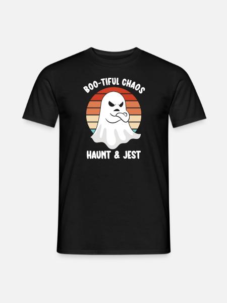 Ghostbusters Funny Ghost Angry Ghost - Men's T-Shirt - black