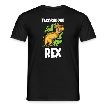 T-rex Taco Lovers Mexican Food - Men's T-Shirt - black - Front - AI Model Male 178 light (178cm)