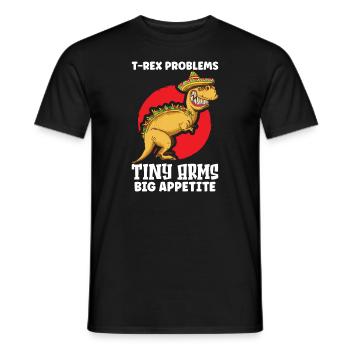 T-rex Taco Lovers Mexican Food - Men's T-Shirt - black - Front - AI Model Male 178 light (178cm)