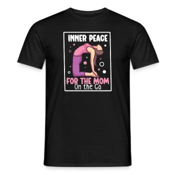 Yoga Mom Life Yoga Practice Maternity - Men's T-Shirt - black - Front - AI Model Male 178 light (178cm)