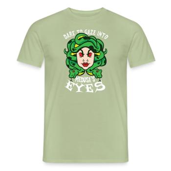 Méduse Mythologie grecque Créature mythique Gorgone - T-shirt homme - vert sauge - Devant - AI Model Male 178 light (178cm)