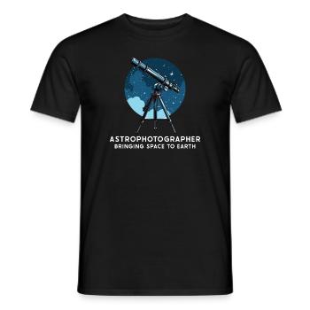 Astrophotographie Astronomie Appareil photo spatial - T-shirt homme - noir - Devant - AI Model Male 178 light (178cm)