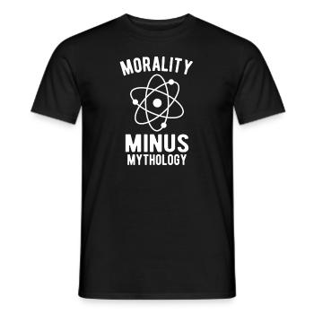 Athée, Athéisme, Anti-religion, Sécurité, - T-shirt homme - noir - Devant - AI Model Male 178 light (178cm)