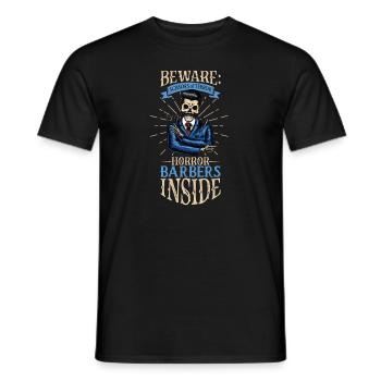 Horreur Spooky Coiffeur Coiffeur Cheveux - T-shirt homme - noir - Devant - AI Model Male 178 light (178cm)