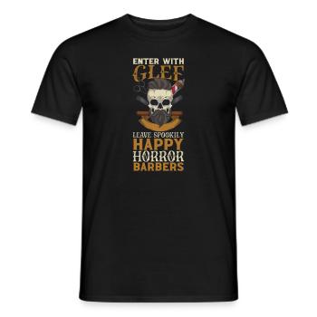 Horreur Spooky Coiffeur Coiffeur Cheveux - T-shirt homme - noir - Devant - AI Model Male 178 light (178cm)