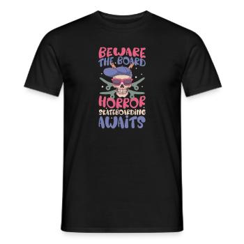 Horror Skateboarder Halloween Skateboard Cadeau - T-shirt homme - noir - Devant - AI Model Male 178 light (178cm)