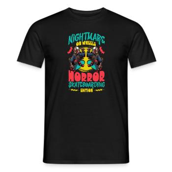 Horror Skateboarder Halloween Skateboard Cadeau - T-shirt homme - noir - Devant - AI Model Male 178 light (178cm)