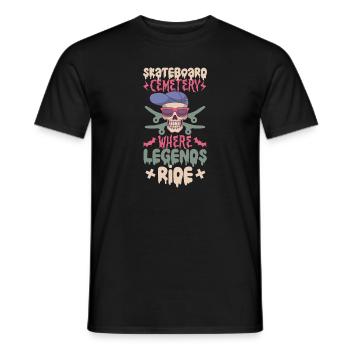 Horror Skateboarder Halloween Skateboard Cadeau - T-shirt homme - noir - Devant - AI Model Male 178 light (178cm)