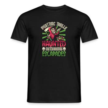 Horror Skateboarder Halloween Skateboard Cadeau - T-shirt homme - noir - Devant - AI Model Male 178 light (178cm)