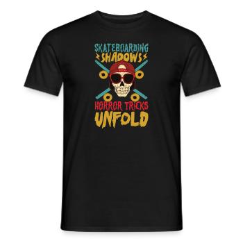 Horror Skateboarder Halloween Skateboard Cadeau - T-shirt homme - noir - Devant - AI Model Male 178 light (178cm)