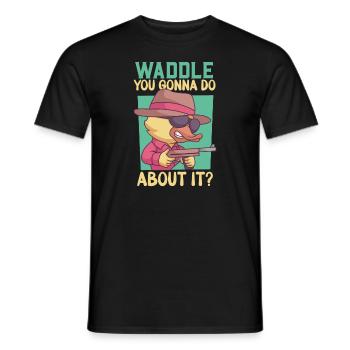 Gangster Rubber Ducks Mobster Mallards Ducky Dons - T-shirt homme - noir - Devant - AI Model Male 178 light (178cm)