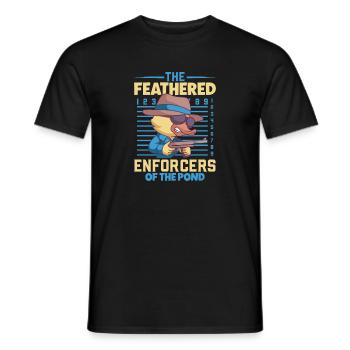 Gangster Rubber Ducks Mobster Mallards Ducky Dons - T-shirt homme - noir - Devant - AI Model Male 178 light (178cm)