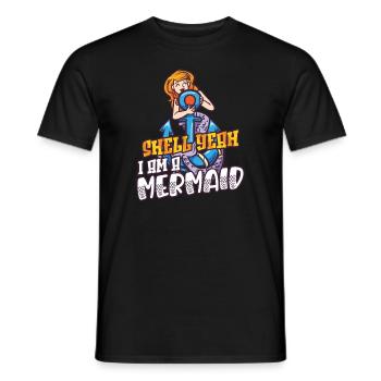 Sirène Queen Sea Royal Ocean Monarque - T-shirt homme - noir - Devant - AI Model Male 178 light (178cm)