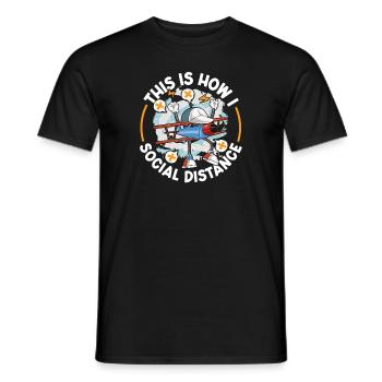 Pilot Aviation Airplane Airline Future Pilots - Men's T-Shirt - black - Front - AI Model Male 178 light (178cm)