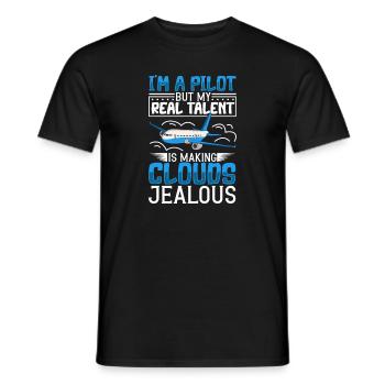 Pilot Aviation Airplane Airline Future Pilots - Männer T-Shirt - Schwarz - Vorne - AI Model Male 178 light (178cm)