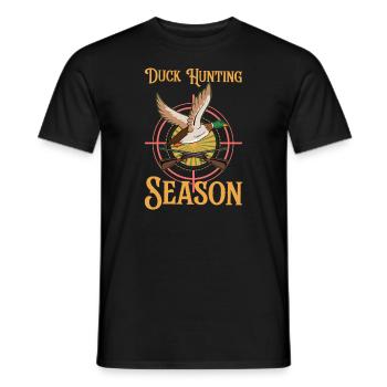 Duck Hunt Duck Hunter Bird Hunting Duck Hunting - Men's T-Shirt - black - Front - AI Model Male 178 light (178cm)
