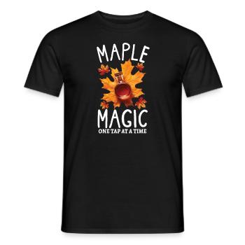 Maple syrup canada tradition and cones - Men's T-Shirt - black - Front - AI Model Male 178 light (178cm)