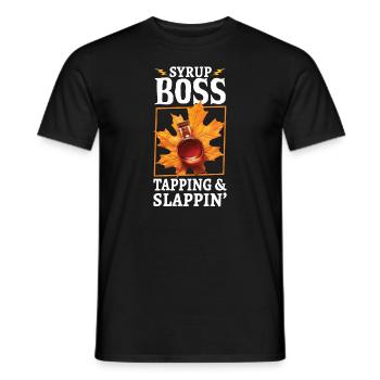 Maple syrup canada tradition and cones - Men's T-Shirt - black - Front - AI Model Male 178 light (178cm)