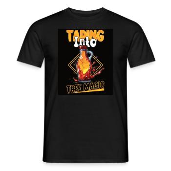 Maple syrup Canada tradition and cones - Men's T-Shirt - black - Front - AI Model Male 178 light (178cm)