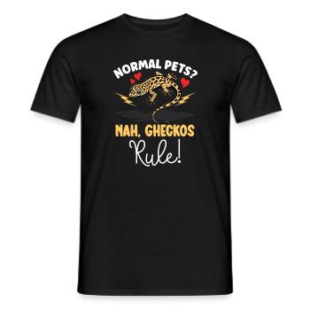Lustiger Leopardgecko-besitzer, Reptilien-humor, - Männer T-Shirt - Schwarz - Vorne - AI Model Male 178 light (178cm)