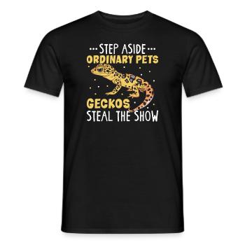 Lustiger Leopardgecko-besitzer, Reptilien-humor, - Männer T-Shirt - Schwarz - Vorne - AI Model Male 178 light (178cm)