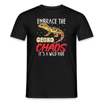 Lustiger Leopardgecko-besitzer, Reptilien-humor, - Männer T-Shirt - Schwarz - Vorne - AI Model Male 178 light (178cm)