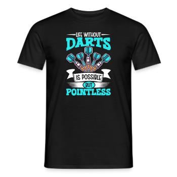 Darts Darts Player Dartboard Darts - Men's T-Shirt - black - Front - AI Model Male 178 light (178cm)