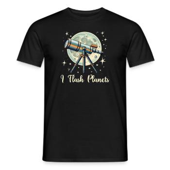 Astrophotography Astronomy Space Camera - Men's T-Shirt - black - Front - AI Model Male 178 light (178cm)