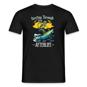 Lustiger Surfer, Der Skelett-strand-stoke-brandung - Männer T-Shirt - Schwarz - Vorne - AI Model Male 178 light (178cm)