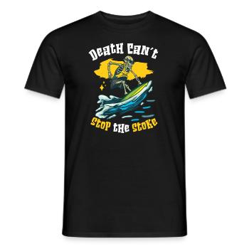 Lustiger Surfer, Der Skelett-strand-stoke-brandung - Männer T-Shirt - Schwarz - Vorne - AI Model Male 178 light (178cm)
