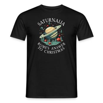 Saturnalia Miracle Ancient Rome and Julius Caesar - Men's T-Shirt - black - Front - AI Model Male 178 light (178cm)