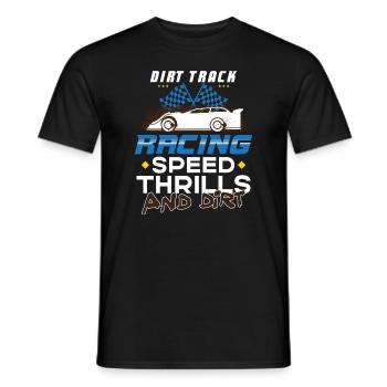 Dirt Track Racing Course rapide et sale Course de fans de course - T-shirt homme - noir - Devant - AI Model Male 178 light (178cm)